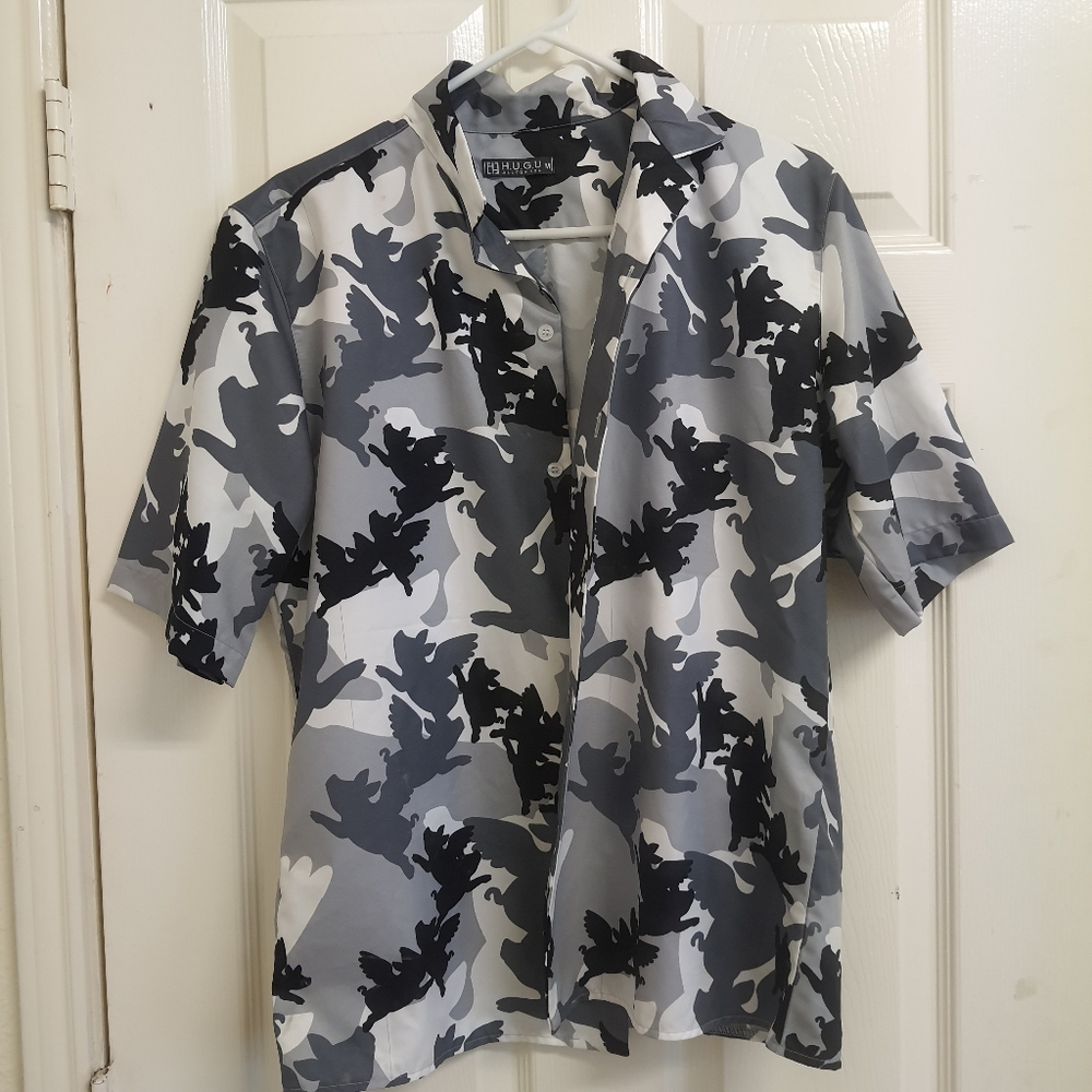 Monochrome Flying Pigs Shirt